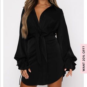 White Fox Boutique Split Second Mini Dress